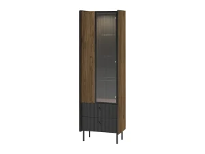 Современная витрина Prestigo P3, орех Вармия / черный