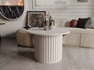 Современный круглый журнальный столик Zante ZA7, кашемир