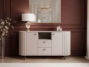 Комод Elodie II 2D2S 150, кашемир / черный