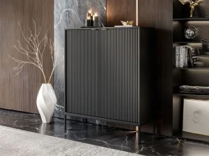 Высокая тумба Nova K104, черный / золотой - Mebel-Trade — Больше чем интернет-магазин!