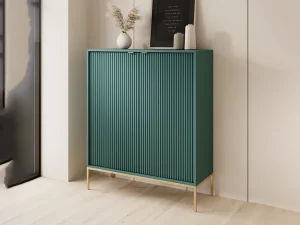 Высокая тумба Nova K104, зеленый лабрадор / золотой - Mebel-Trade — Больше чем интернет-магазин!