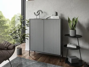 Высокая тумба Nova K104, серый / черный - Mebel-Trade — Больше чем интернет-магазин!