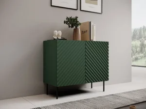 Комод в гостиную Onda 98 2D (зеленый лабрадор / дуб Артизан)