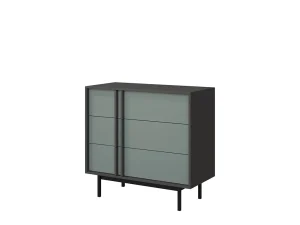 Комод с ящиками Alsy 8 3S, антрацит / алоэ - Mebel-Trade — Больше чем интернет-магазин!