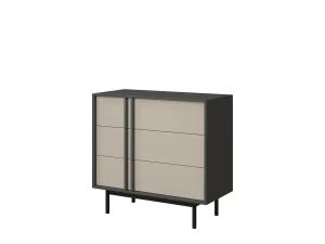 Комод с ящиками Alsy 8 3S, антрацит / светлый беж - Mebel-Trade — Больше чем интернет-магазин!