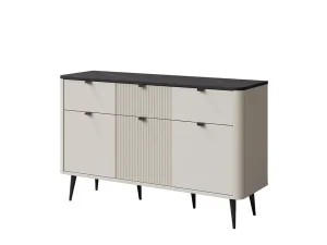 Комод Marly 10 3S3D, кашемир / серый камень