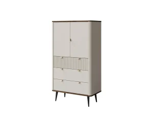 Стеллаж Marly 6 2D3S, кашемир / орех