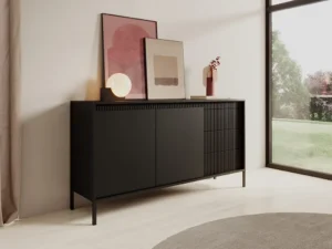 Комод Senso B 153 2D3S, черный графит