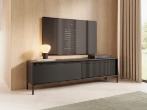 Тумба под телевизор Senso E 187 2D, черный графит