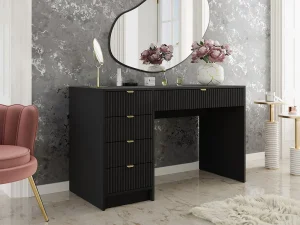 Столик Razimo 5S, черный меланж / золотой