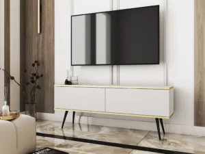 Тумба под телевизор Oro 135 (белый / черный)
