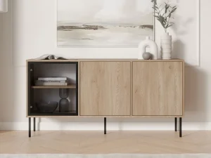 Трехдверная комод Domi 150 3D, дуб Кремона