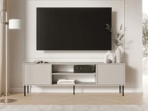 Двухдверная тумба под телевизор Domi 180 2D, кашемир