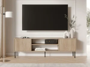Двухдверная тумба под телевизор Domi 180 2D, дуб Кремона