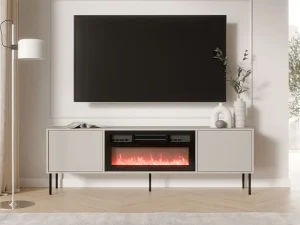 ТВ тумба с электрокамином Domi 180 2D, дуб Кремона - Mebel-Trade — Больше чем интернет-магазин!