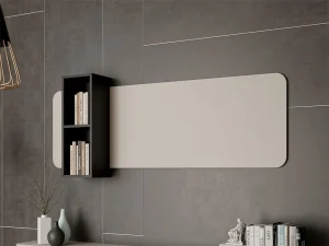 Настенная полка с панелью Philippe, кашемир / черный