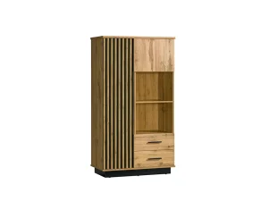 Комбинированный стеллаж Lamelo LA4, дуб Вотан / черный