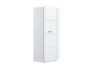 Угловой шкаф-гардероб Lorento L14, белый бриллиант / дуб Нэш