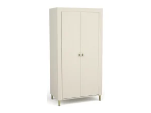 Современный двухдверный шкаф для одежды Mossa MO1, кашемир / дуб виски