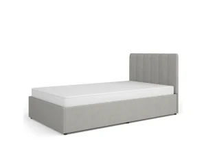 Современная мягкая кровать Mossa MO12, 120x200, серый Cloud 82