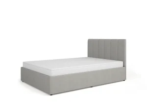 Современная мягкая кровать Mossa MO12, 140x200, серый Cloud 82