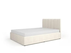 Современная мягкая кровать Mossa MO12, 140x200, бежевый Cloud 03