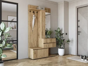 Комплект для прихожей с зеркалом Bafra, дуб золотой - Mebel-Trade — Больше чем интернет-магазин!