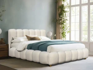 Кровать с подъемным механизмом Brisa, 160х200, кремовый