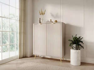 Высокий комод Lante K 2D, черный графит / черный - Mebel-Trade — Больше чем интернет-магазин!