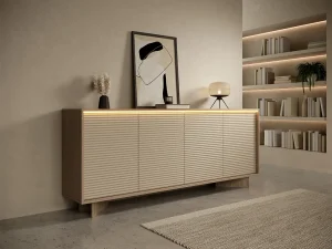 Широкая тумба под телевизор Semi E 4D, боливар / капучино - Mebel-Trade — Больше чем интернет-магазин!