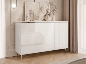Трехдверный комод Aveline 140 PN, кашемир / золотой - Mebel-Trade — Больше чем интернет-магазин!