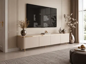 Тумба под телевизор Aveline 200 SN, кашемир / золотой - Mebel-Trade — Больше чем интернет-магазин!