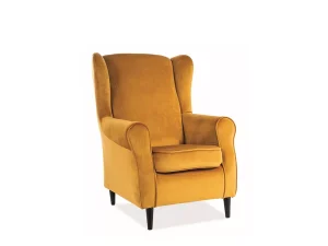 Мягкое кресло Baron Velvet, карри / венге