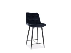 Полубарный стул Chic H-2 Velvet, черный