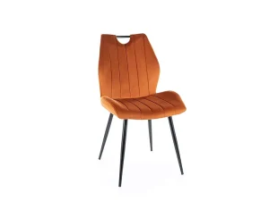 Мягкий стул Arco Velvet, корица / черный