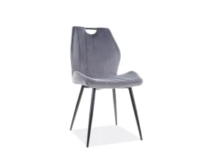 Мягкий стул Arco Velvet, серый / черный
