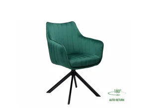Мягкий стул Azalia Velvet, зеленый / черный