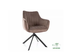 Мягкий стул Azalia Velvet, капучино / черный