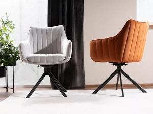 Мягкий стул Azalia Velvet, корица / черный