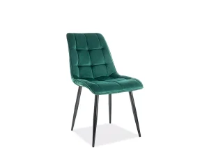 Стул обеденный Chic Velvet, зеленый / черный