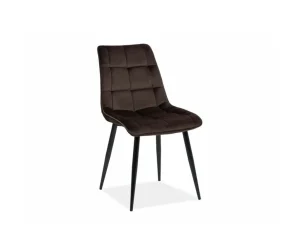 Стул обеденный Chic Velvet, коричневый / черный