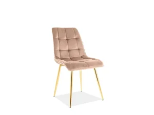 Стул обеденный Chic Velvet, бежевый / золотой