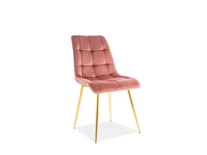 Стул обеденный Chic Velvet, античный розовый / золотой