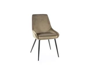 Стул обеденный Cobe Velvet, оливковый / черный