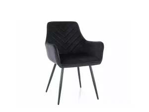 Стул обеденный Fig Velvet, черный