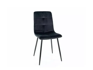 Мягкий обеденный стул Ivo Velvet, черный