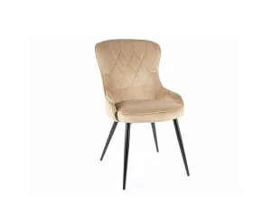 Стул обеденный Lotus Velvet, бежевый / черный