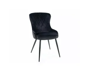 Стул обеденный Lotus Velvet, черный