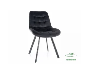 Мягкий поворотный стул Monti Velvet, черный