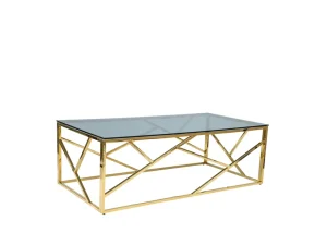 Журнальный столик Escada A, 60x120, дымчатый / золотой